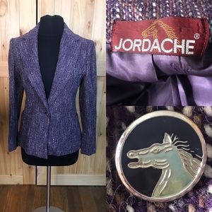 70’s vintage Jordache purple tweed blazer jacket